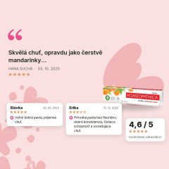 Zubná pasta Mandarínkový sorbet Astera Homeopathica 75 ml, hodnotenia zákazníkov