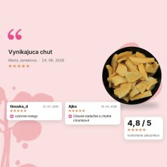 Mango lyofilizované plátky Emerosa, hodnotenia zákazníkov