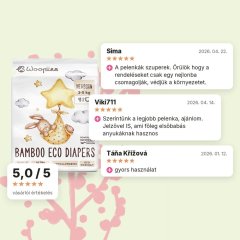 Woopies baba EKO pelenka ÚJSZÜLÖTT (2-5kg) Wooden Spoon 40db, vásárlói értékelések