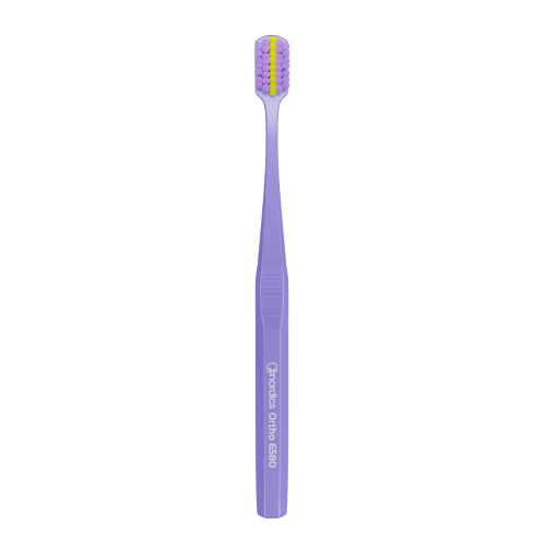 Szczoteczka do zębów Soft 6580 fioletowa+zielone włosie Nordics Oral Care 1 szt