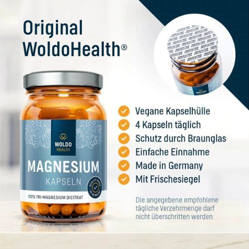 Horčík Tri-Magnesium dicitrát Woldo 120 kapsúl