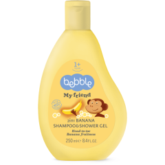 Detský šampón a sprchový gél 2v1 banán Bebble 250 ml Detský šampón a sprchový gél 2v1 banán Bebble 250 ml