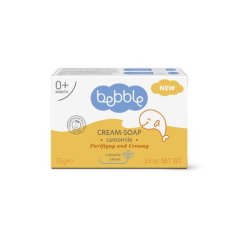 Detské krémové mydlo s harmančekom Bebble 75g Detské krémové mydlo s harmančekom Bebble 75g