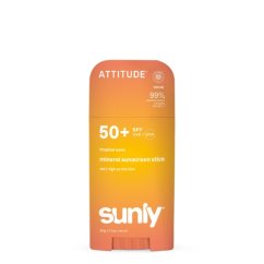 Minerálny opaľovací krém ATTITUDE Sunly SPF 50+ s vôňou tropického kokosu 60 g Minerálny opaľovací krém ATTITUDE Sunly SPF 50+ s vôňou tropického kokosu 60 g