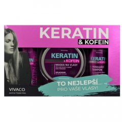 Pakiet prezentowy kosmetyków do włosów Keratyna i Kofeina Vivaco