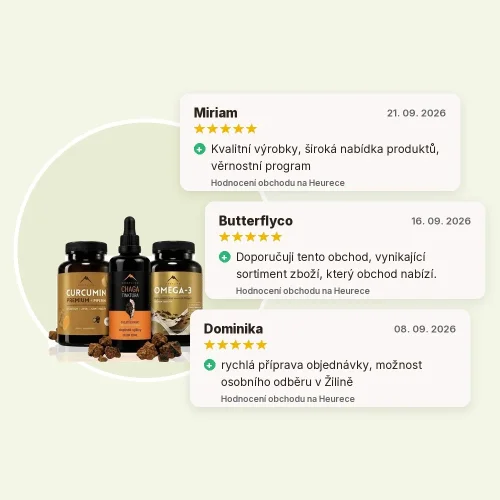 Středomořský SMART set - Omega-3 90cps + Kurkumin 90cps + Chaga tinktura 100ml Hrotlife