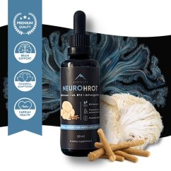 NeuroHrot tinktúra Hericium + vitamín B12 + Ashwagandha Hrotlife 60ml