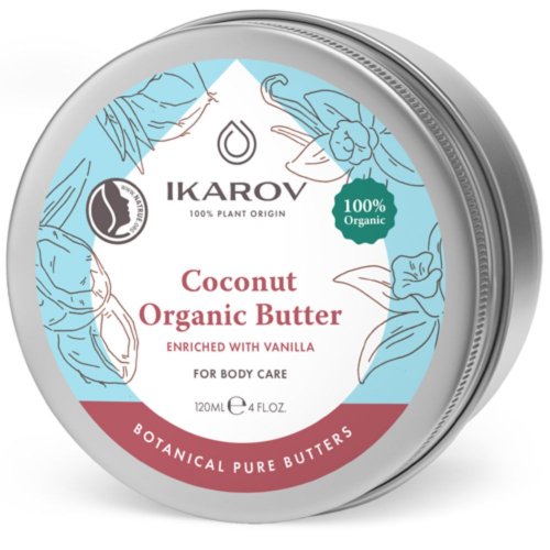 Ekologiczne masło kokosowe z wanilią 100% naturalne Ikarov 120 ml