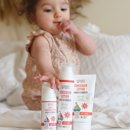 Opalovací tělové mléko v tubě Baby & Family SPF 50 WoodenSpoon 150 ml