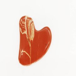 Kamień Guasha do masażu twarzy i dekoltu z czerwonego jadeitu Venoc
