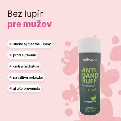 Šampón proti lupinám pre mužov - 200 ml, výhody