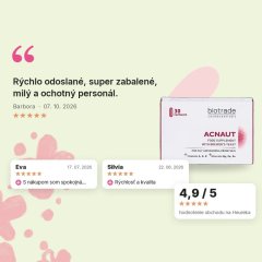 Doplnok stravy s pivovarskými kvasnicami pre mastnú a problematickú pleť Acnaut Biotrade 30ks, hodnotenia zákazníkov