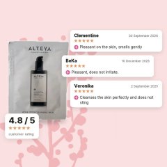 Skin cleansing milk Bio Damascena Alteya Organics 3ml sample, customer ratings
