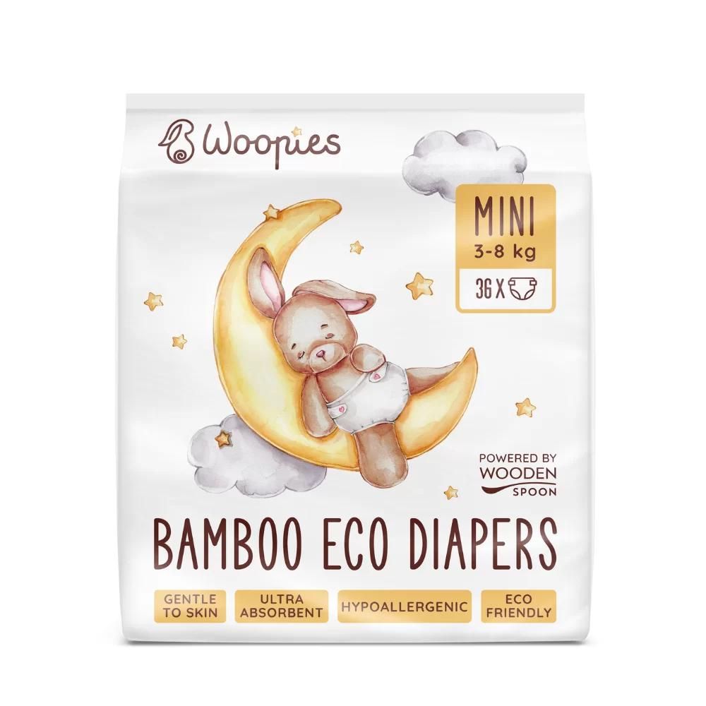 E-shop Woopies detské EKO plienky MINI (3-8kg) Wooden Spoon 36ks