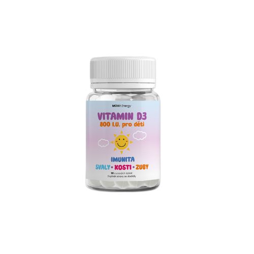 Vitamín D3 800 I.U. pre deti MOVit Energy 90 tbl.