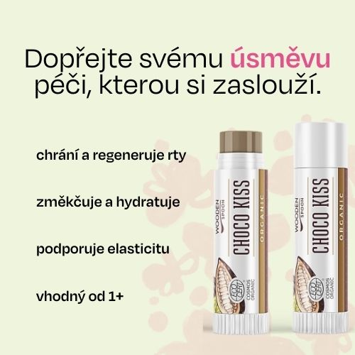 Balzám na rty Čokoládový polibek Wooden Spoon 4,3ml