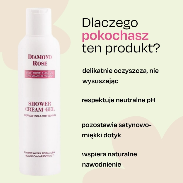 Pobudzający żel pod prysznic Diamond Rose Biofresh 200 ml