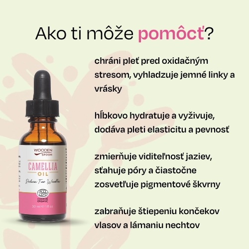 Kaméliový olej  Wooden Spoon 30 ml