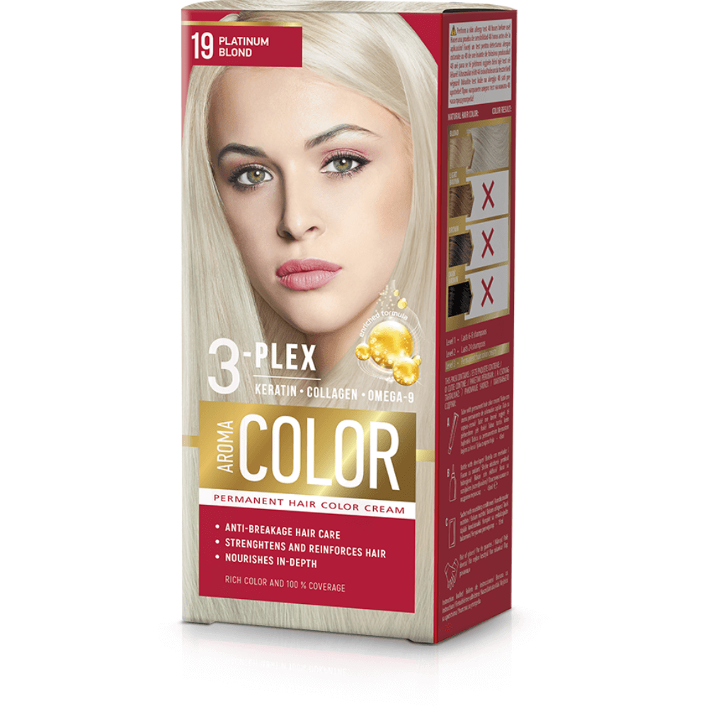 Farba na vlasy - platinový blond č.19 Aroma Color