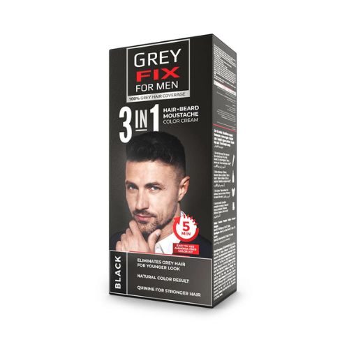 Farba pre mužov na vlasy, bradu a fúzy - čierna Grey Fix