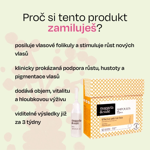 Účinné ampule proti vypadávání vlasů - měsíční kúra Nuggela & Sulé 4x10ml