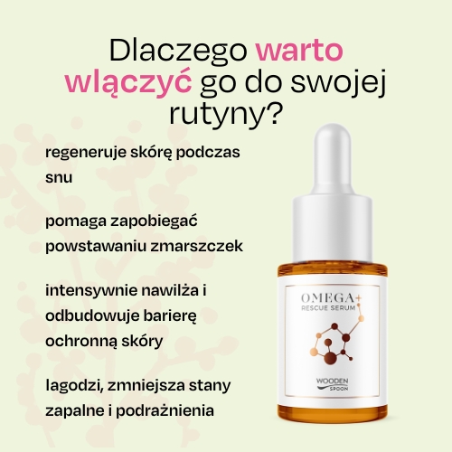 Nocne olejowe serum do twarzy Omega+ Wooden Spoon 4ml