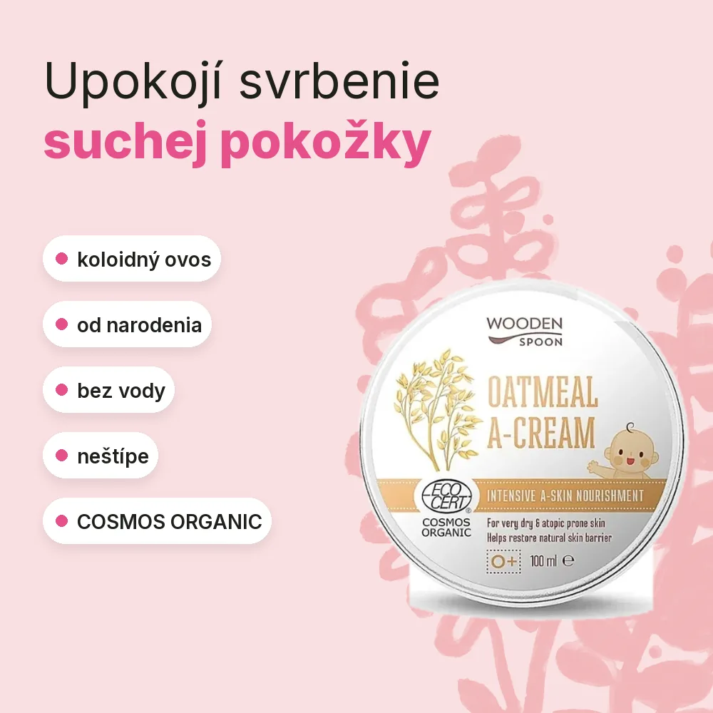 Hydratačné maslo s ovsenými vločkami na atopický ekzém Wooden Spoon 100ml: výhody Hydratačné maslo s ovsenými vločkami na atopický ekzém Wooden Spoon 100ml: výhody