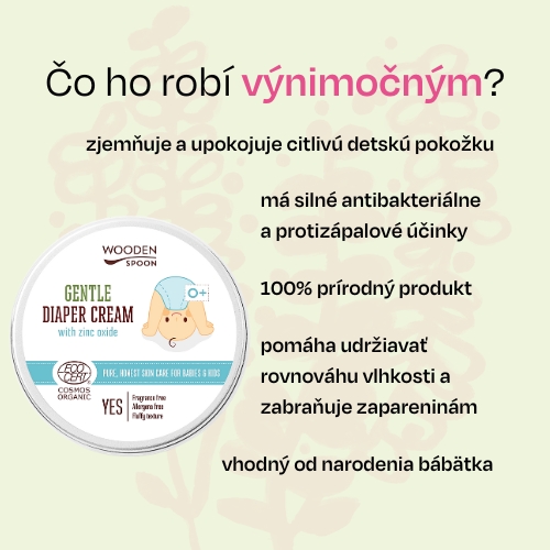 Bio zinkové maslo na upokojenie pokožky a proti zapareninám Wooden Spoon 100ml