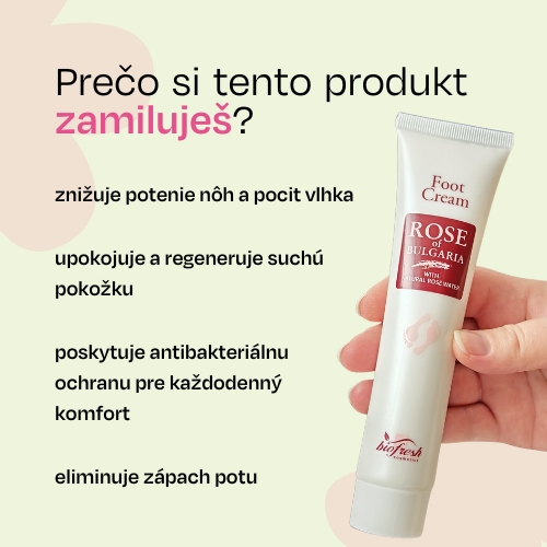 Krém na nohy z ružovej vody Rose of Bulgaria 75 ml