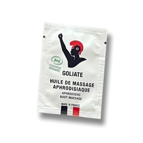 Afrodiziakální masážní olej Goliate 2ml vzorek