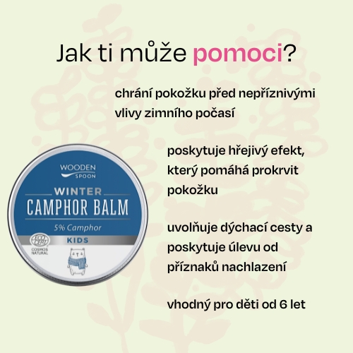 Zimní balzám pro děti s kafrem 5% Wooden Spoon 60ml