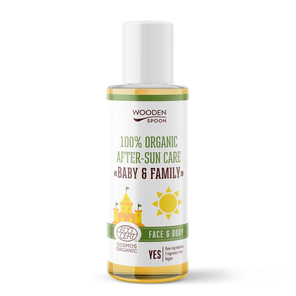 Detský organický olej po opaľovaní Baby & Family WoodenSpoon 100ml