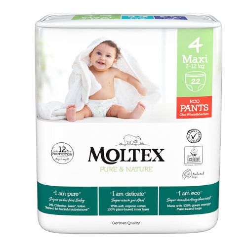 E-shop Naťahovacie plienkové nohavičky Moltex Pure & Nature Maxi 7-12 kg 22ks