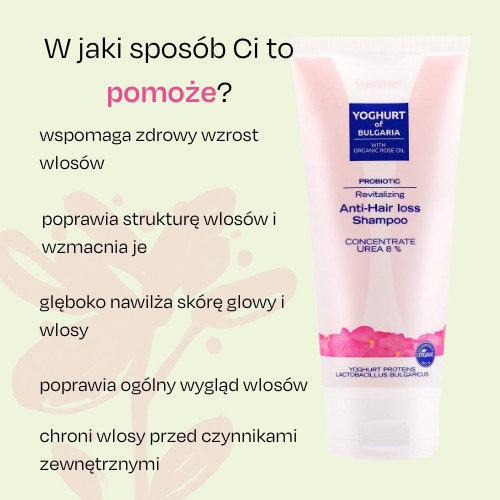 Szampon rewitalizujący przeciw wypadaniu włosów probiotyczny YOGHURT OF BULGARIA 200 ml