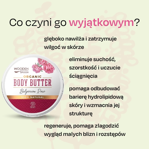 Masło do ciała "Bulgarian Rose" Wooden Spoon 100ml