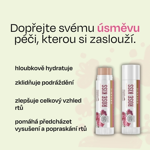 Balzám na rty Polibek růže Wooden Spoon 4,3ml