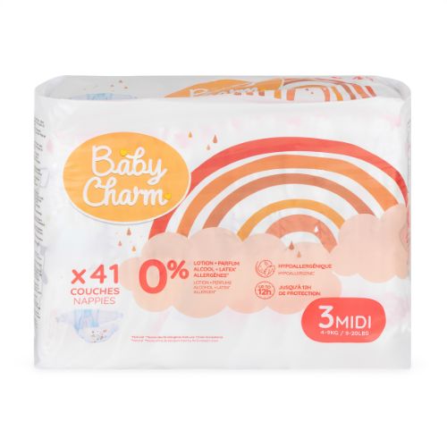Detské plienky Super Dry Flex Midi 4-9 kg BabyCharm 41ks