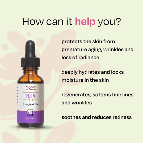 Plum oil 100% Organic Wooden Spoon 30 ml