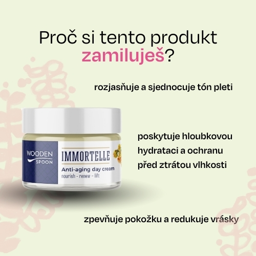 Přírodní slaměnkový denní krém proti stárnutí Wooden Spoon 50ml
