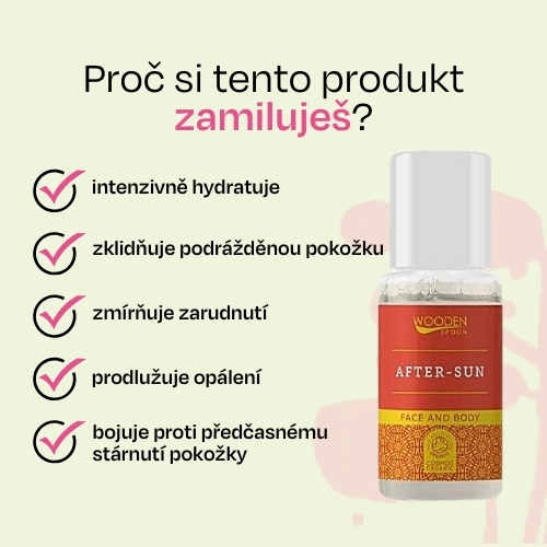 Hydratační olej po opalování s červeným pomerančem Wooden Spoon 10ml vzorek