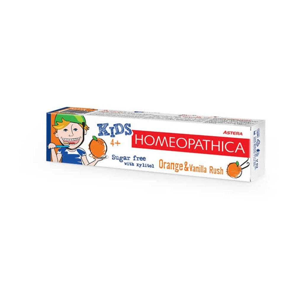 Zubná pasta 4+ Pomaranč a Vanilka Astera Homeopathica 50 ml