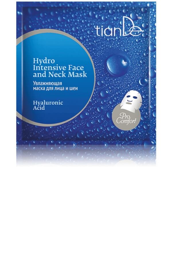 Intenzívna hydratačná maska na tvár a krk s kyselinou hyalurónovou TianDe 1 ks