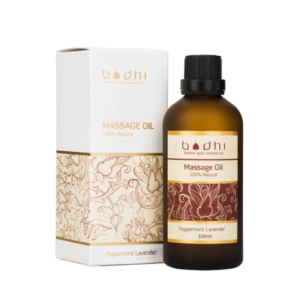 Masážny olej Levanduľa a Mäta 100% prírodný Bodhi 100 ml