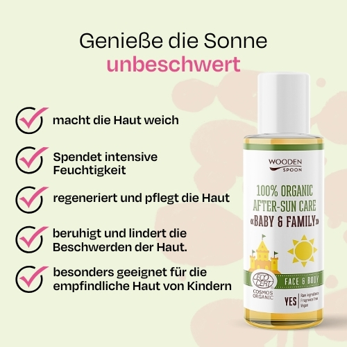 Bio-Sonnenöl für Kinder und Familien von Wooden Spoon 100 ml