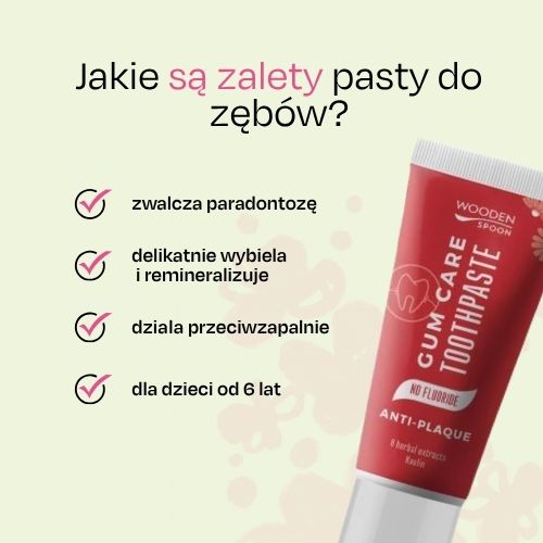 Pasta do zębów pielęgnacja dziąseł Wooden Spoon 75ml