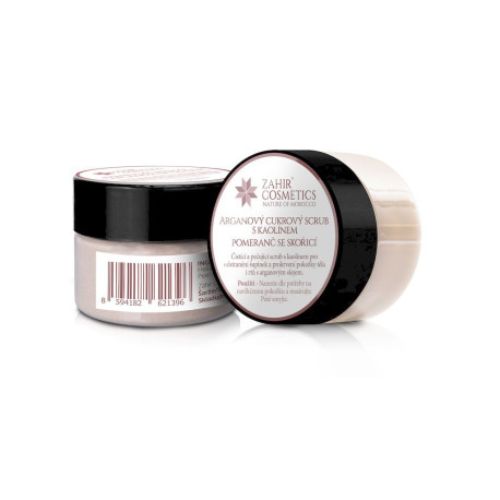 Arganový cukrový scrub s kaolínom Pomaranč so škoricou Zahir 25ml