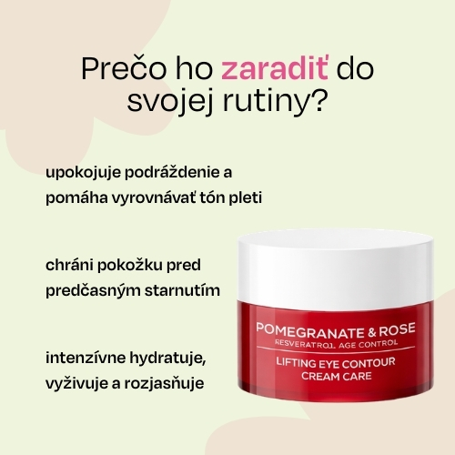 Liftingový očný krém Pomegranate & Rose 25ml