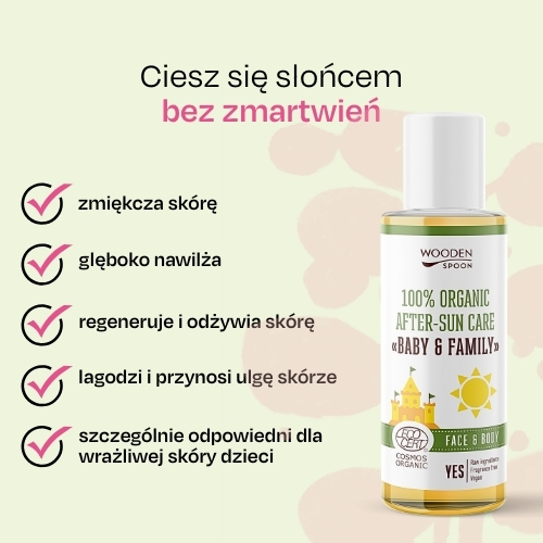 Dziecięcy organiczny olejek po opalaniu Baby & Family Wooden Spoon 100ml