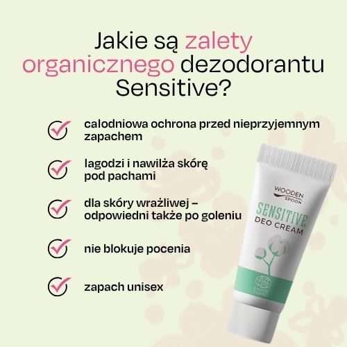 Kremowy dezodorant do skóry wrażliwej w tubce Wooden Spoon 10 ml próbka