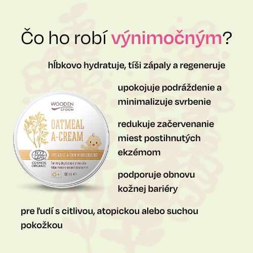 Hydratačné maslo s ovsenými vločkami na atopický ekzém Wooden Spoon 100ml